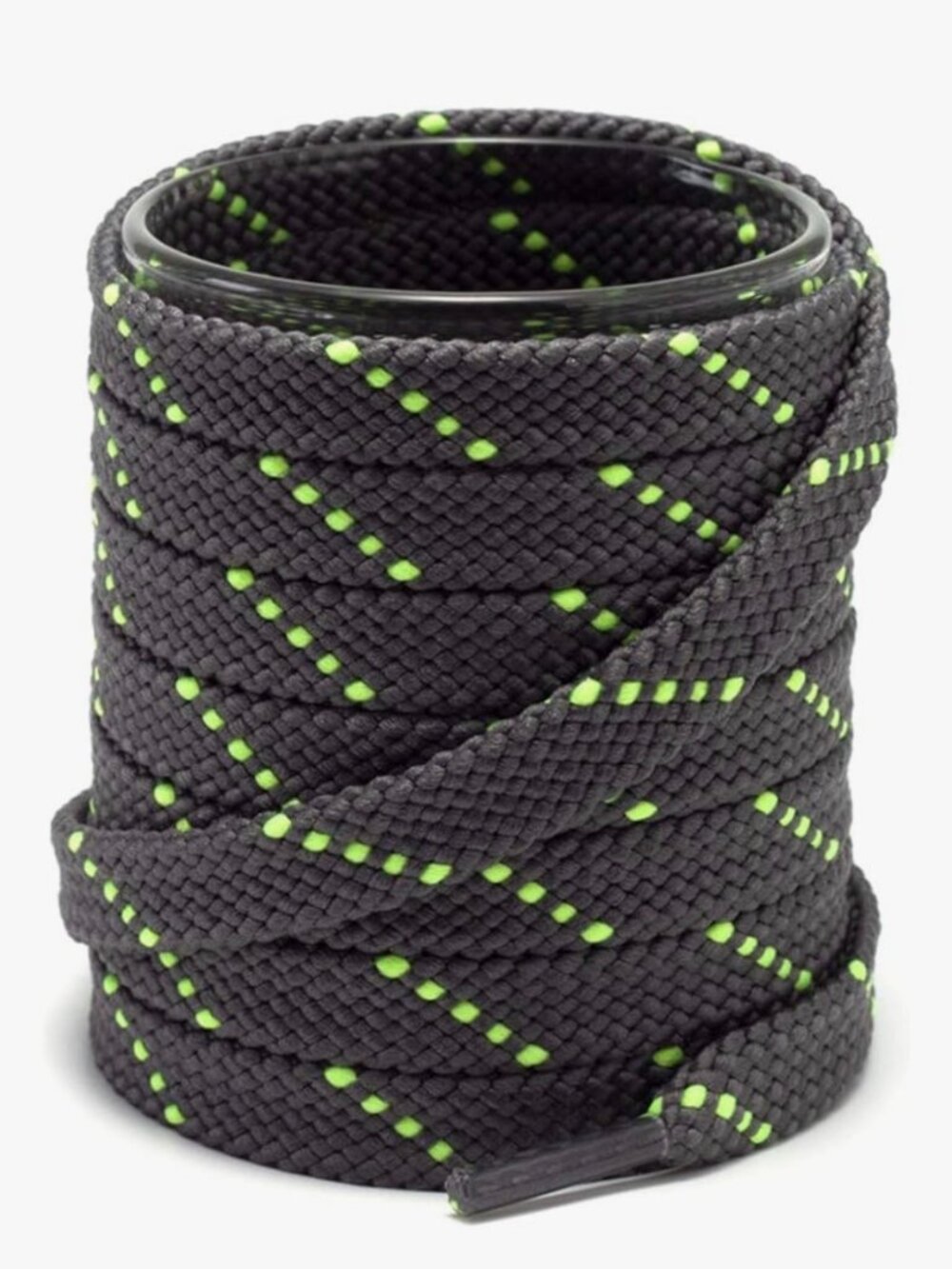 Shoemate Flat 5/16" Shoe Laces for Sneakers and Athletic Shoes Dark Gray/Green